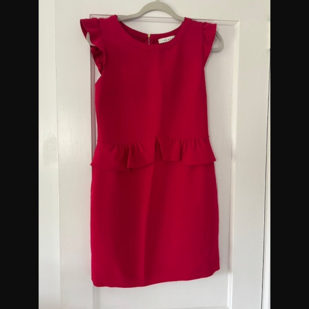 Sandro Flutter Sleeve Mini Peplum Dress - image 1